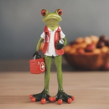 6.5 H Doctor Frog Standing Figurine Ornament Home Decor Unique Gift picture