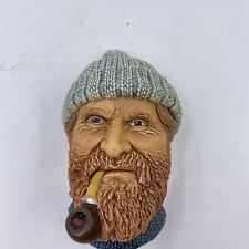 BOSSONS CONGLETON CHAULKWARE HEAD “FISHERMAN “ 1990 Hand painted  picture