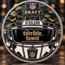 Pittsburgh Steelers Draft 2026 Terrible Towel Challenge Coin 2 side Gift USA picture