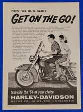 1963 HARLEY DAVIDSON MOTOR CO. DUO-GLIDE MOTORCYCLE CLASSIC ORIGINAL PRINT AD picture