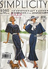 1980's  Simplicity Misses' Dress Pattern 9360 Size 6-12 UNCUT picture