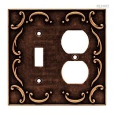 Switch & Duplex Wall Plate - French Lace - Sponged Copper L-64275 picture