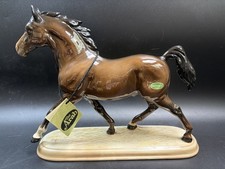 Vintage Beswick Porcelain Horse The Arab Stallion On Base England Original Tag picture