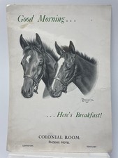 Phoenix Hotel Colonial Room Breakfast Menu 1947 Lexington Kentucky picture