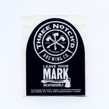 1 Three Notch'd Brewing Co Brewery Sticker Roanoke, VA picture