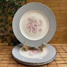 Vintage 1953 Homer Laughlin Cavalier Eggshell Dinner Plate Set CV17 Gray Floral picture