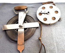PAIR Vtg 200 ft  &  500 FT Lufkin Surveyors Measuring Tapes picture