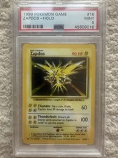1999 Pokemon Base Set, Zapdos, PSA 9 Mint, 16/102. picture