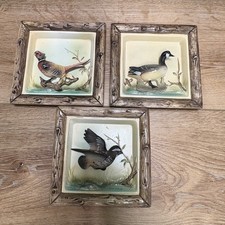 Antique Inarco Bird Wall Hangings Pheasant Bobwhite Canada Goose E782 1962 picture