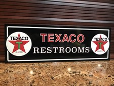 Texaco Restroom gas Gasoline advertising sign picture