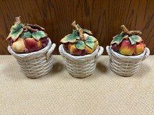 Fitz & Floyd Classics Country Gourmet Fruit Basket Canister Set picture