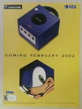 2001 SONIC THE HEDGEHOG ~ Vintage Video Game PRINT AD Nintendo Gamecube picture