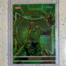 Topps 2026 Topps Marvel Neon Scorpion /99 Green Chrome 84/99 picture