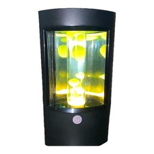 RINCO UV WAX Mirrored Wall Mounted Lava Lamp Yellow Lava VINTAGE -Rare -HTF picture