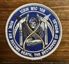 USAF WEAPONS SCHOOL ICBM WIC 16B Nuclear Patch, Grim Reaper, Skull picture
