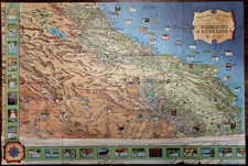 1969 Pictorial Map of Southern California by Harry Pflum & Forest Burke (23x36) picture