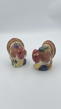 1997 Vintage Earthenware Turkey Salt & Pepper Shakers by HomeTrends-Collectible picture