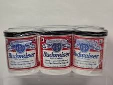 6 Vintage Budweiser Beer Styrofoam Can Koozies USA picture