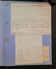 THOMAS HILL HARVARD president 3 autographed 1891 Unitarian letters scarce signed picture