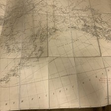 general chart of alaska 1906 antique canvas large picture