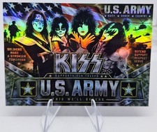 Custom Kiss Military Appreciation Card US Army Rainbow Holofoil Gene Paul Ace picture