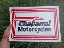 Rare Original Vintage Chaparral Motorcycle Dealer Door Sticker Race Decal 15x10 picture