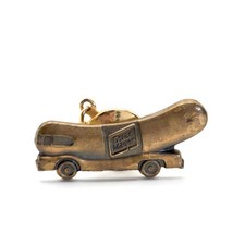 Vintage Oscar Mayer Wienermobile Tie Tack Pin Gold Tone Advertising Memorabilia picture