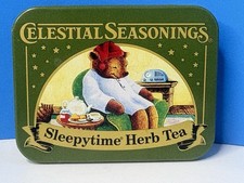 Celestial Seasonings SLEEPYTIME HERB Tea Tin 2012 Empty Tin Hinged 3.25