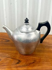 Vintage Majestic Cookware Hammered Aluminum Tea Kettle W/ Infuser On A Chain. picture