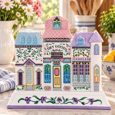 Lenox Spice Village Dry Goods Collection Porcelain Napkin Holder Retired 1994 picture