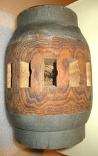 REAL NICE UNUSED ANTIQUE WOODEN WAGON WHEEL HUB, 8 1/2