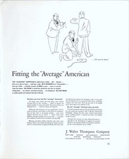 J Walter Thompson Co The Average American Does Not Exist 1941 Vtg Mag Print Ad picture