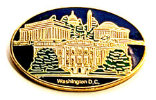 Washington DC Landmarks White House Capitol National Mall Travel Souvenir Pin DC picture