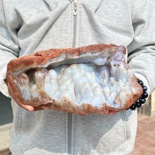 6.12LB Rare Large Natural Stalactitic Chalcedony Agate Crystal Mineral Specime picture