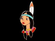 Fantasy Pin Disney Peter Pan Tiger Lily with Feather Head Dress LE picture