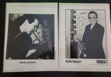 Herb Alpert & Tijuana Brass 2 signed photos 8x10 jazz musician picture