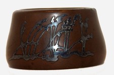 Heintz Art Metal Shop bronze bowl with sterling inlay (Pattern No. 3723) picture