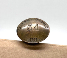 VTG 1930's Belyea Truck Company Employee Brass Badge #54 Los Angeles Ca. picture