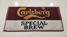 Vintage New Carlsberg Special Brew Beer Mat Slop Towel from England Breweriana  picture