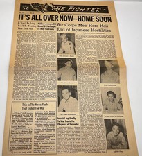 Original Vintage August 17 1945 VJ Day The Fighter Army Air Field Newspaper Tex picture