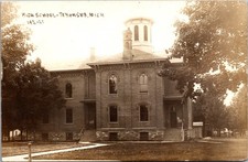 Tekonsha High School Michigan RPPC Early 1900s Brick School Building picture