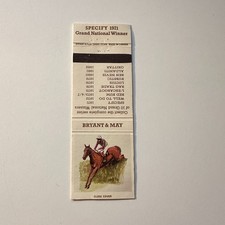 Bryant & May Specify 1971 Grand National Winner Vintage Matchbook Cover 5MB126-3 picture
