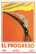 Vintage 1920s El Progreso Train Poster by Edward McKnight Kauffer - 24x36 picture