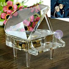 SANKYO TRANSPARENT ACRYLIC WIND UP  PIANO  MUSIC BOX :  HOWLS MOVING CASTLE picture