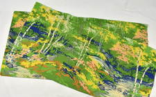 Vintage Burlington Forest Stream King Pillowcases Pair Set of 2 Multicolor VGUC picture