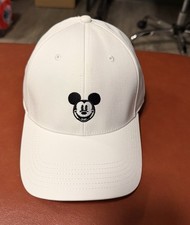 Disney Parks Classic Mickey Dri-Fit Club Baseball Hat White Exclusive - NEW picture