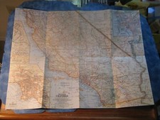 VINTAGE CALIFORNIA MAP May 1966 National Geographic picture