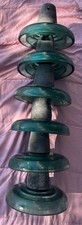 Vintage Glass Power Line Insulator String 50,000 LBS High Voltage Utility picture