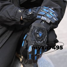 Cyberpunk Fluorescent Tactical Gloves Wearable Mechanical Future Tech Anime Prop picture