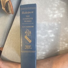 Shakespeare The Complete Works G.B. Harrison Hardcover Book w/ 1956 Typed Letter picture